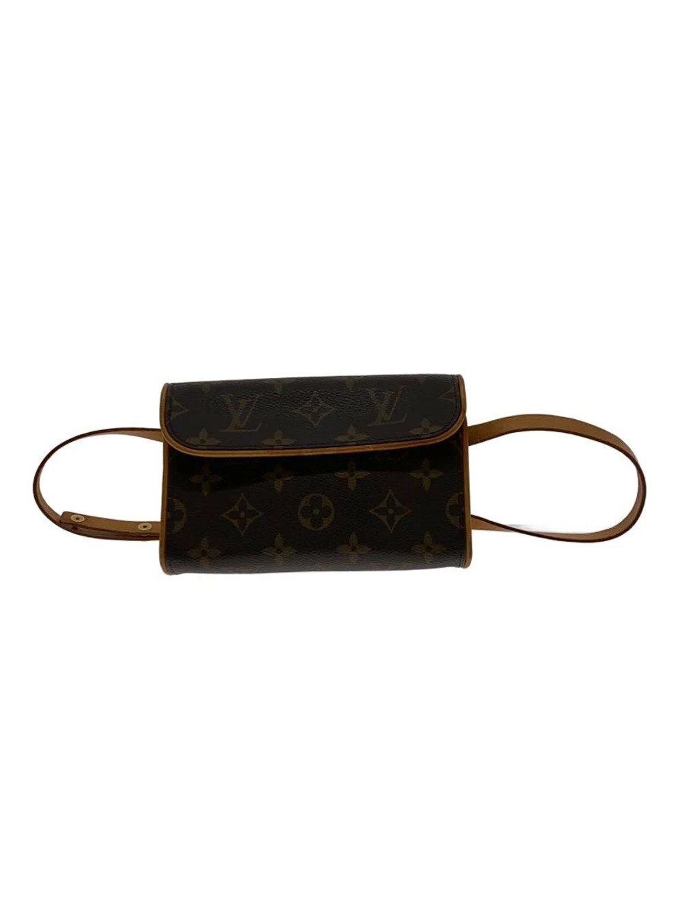 LOUIS VUITTON Pochette Florentine Monogram Canvas Brown